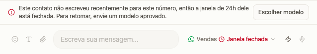 Compositor de primeiro envio com janela fechada e ação Escolher modelo